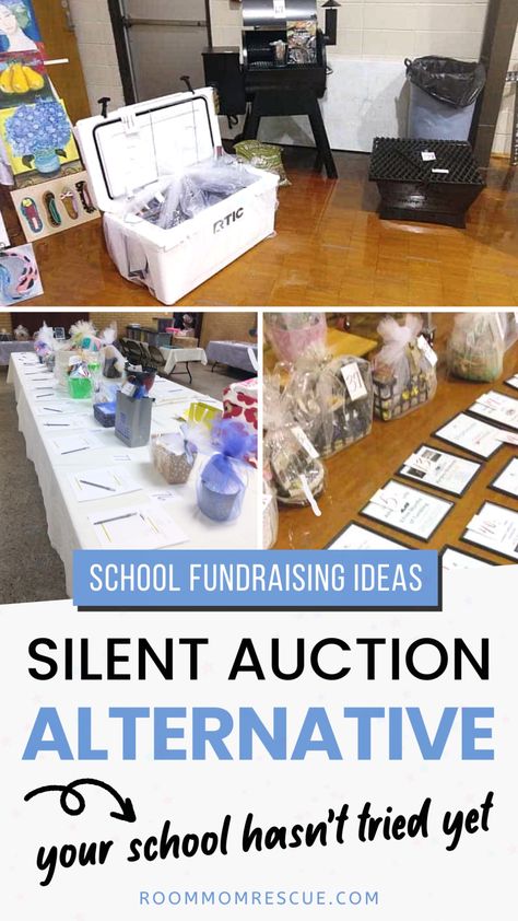 Break away from traditional fundraising methods with our silent auction alternative for school fundraising. Our guide provides practical tips on event planning and hosting occasions, plus free printable invitations. Let's boost school donations together! Montessori, Ideas, Invitations, Alternative, School Auction Projects, Silent Auction Fundraiser, School Fundraising Events, Fundraising Games, School Fundraising Ideas