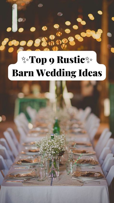 One of the most popular wedding venues and themes is that of a barn wedding. A barn wedding is the perfect mix of something classy and country. It is also an easy way to work with a natural or rustic theme, as most barn weddings are a mix of indoors and outdoors. If you’re considering this rustic theme, look no further for some barn wedding ideas. Rustic Barn Wedding Reception, Rustic Barn Wedding Decorations, Rustic Barn Wedding, Rustic Country Wedding, Rustic Wedding Centerpieces, Rustic Wedding Venues, Barn Wedding Centerpieces, Country Wedding Centerpieces, Fall Barn Wedding