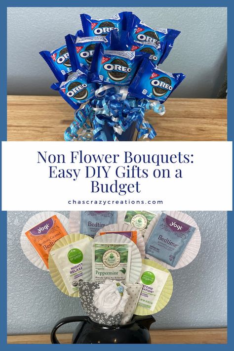 Are you looking for non flower bouquets? Here are several easy, fun, and adjustable options you can create for any occasion on a budget. Valentine's Day, Crafts, Toys, Diy Bouquet, Flower Bouquet Diy Gift, Gift Bouquet, Making A Bouquet, Homemade Bouquet, Flower Bouquet Diy