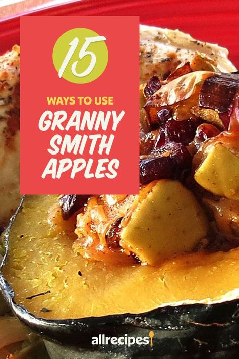 15 Ways to Use Granny Smith Apples | "Granny Smith apples are one of the most versatile apples you can buy. Their sweet-tart flavor and crisp texture make them an apple that is as wonderful for cooking and baking as it is to eat out of hand. It is tart enough to use in savory applications, but with enough sweetness to shine in baking." #fallrecipes #falldishes #recipes Dessert, Texture, Tart, Muffin, Ideas, Desserts, Best Apples For Baking, Granny Smith Apples Recipes, Apple Recipes Without Butter