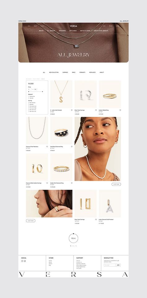 Behance, Boho Chic, Bijoux, Layout, Boho, Jewelry Website Design, Jewelry Website, Jewelry Websites, Jewelry Catalog