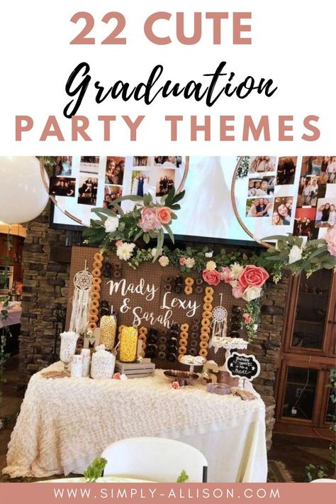 I am so obsessed with these graduation party themes. There are ideas for boys and girls if you’re graduating from high school or college. These are the best ideas for 2021 that you want to copy. #graduation#graduationpartyideas #gradparty High School, Ideas, Brunch, Parties, High School Graduation Party Themes, Graduation Party Ideas High School, College Graduation Party Themes, Graduation Party Themes, College Grad Party Decor