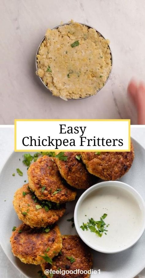 Snacks, Meal Prep, Healthy Recipes, Vegetable Recipes, Foodies, Paleo, Chickpea Fritters, Chickpea Recipes, Veggie Recipes