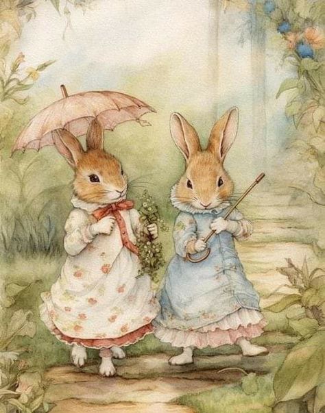 Vintage, Beatrix Potter Illustrations, Beatrix Potter, Peter Rabbit And Friends, Peter Rabbit, Fairytale Art, Bunny Art, Childrens Illustrations, Bunny Drawing