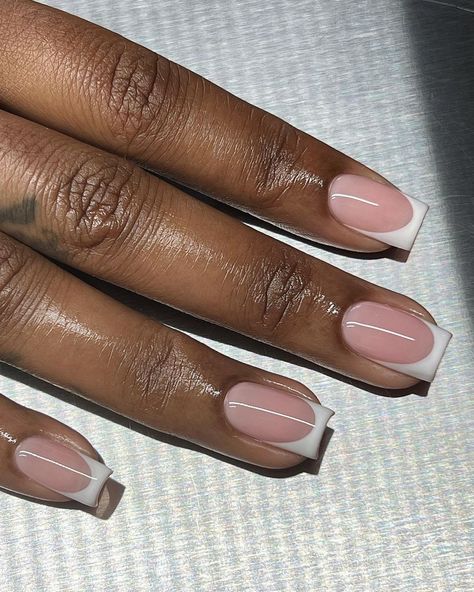 50 Best Nails You'll Want to Try French Tip Nails, Short French Tip Nails, French Tip Acrylic Nails, White Tip Nails, French Tip Gel Nails, French Manicure Short Nails, French Manicure Nails, Square Nails, Cute Acrylic Nails