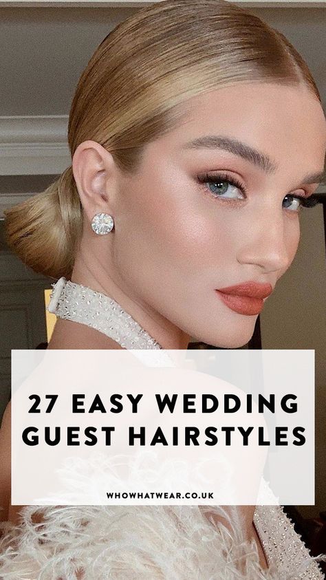Wedding season is underway, but we've got your outfit covered from all angles, including your wedding hair. See the best (and easiest) wedding-guest hairstyles here. Wedding Hairstyles, Hairdo For Wedding Guest, Simple Wedding Hairstyles, Hair Dos For Wedding, Wedding Guest Hairstyles, Short Wedding Hair, Wedding Guest Hair Up, Easy Wedding Guest Hairstyles, Wedding Hair Accessories