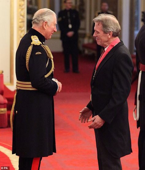 Delighted: Smartly clad in a black suit, the British actor couldn't keep the smile off his face Hugh Laurie, Royals, British, Windsor Fc, Suit, British Actors, Actors, Duke And Duchess, Prince Phillip