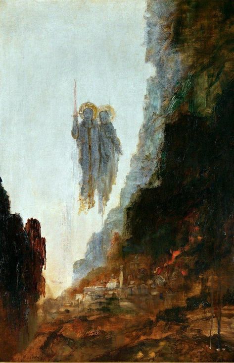 Gustave Moreau The Angels of Sodom 1890 Art, Design, Ange, Illustration Art, Occult Art, Surreal Art, Poster Art, Art Inspo, Artwork