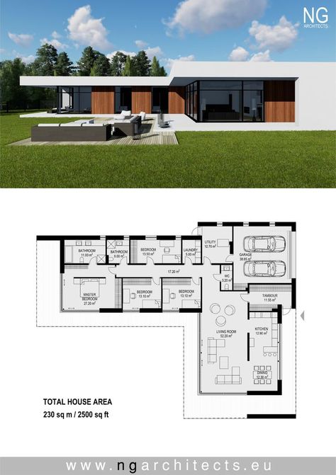 House Plans, House Design, House Construction Plan, House Layout Plans, House Architecture Design, Modern House Plans, House Designs Exterior, House Layouts, Small House Design