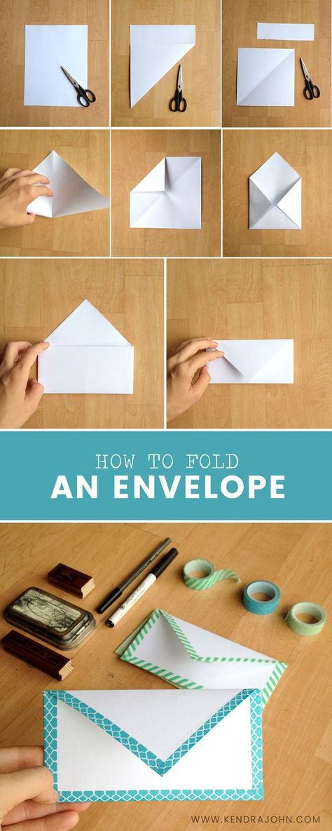 DIY Paper Envelope from Regular Printer Paper! Quick and Easy 1 min project! #diy #papercrafts Diy, Paper Crafts, Origami, How To Make An Envelope, Envelope Diy Paper, Diy Envelope, Paper Envelopes, Fold Envelope, Homemade Envelopes