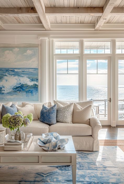40 Coastal Living Room Design Ideas You Haven't Seen Before Inspiration, Design, House Design, Dekorasyon, Haus, Dekoration, Inredning, House Styles, House Interior