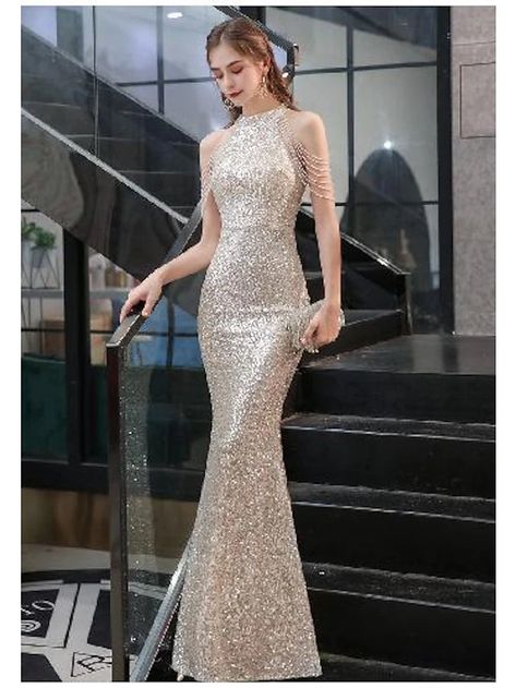 Sequin evening gowns