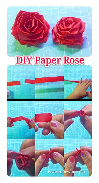 How to Origami Paper rose flower step by step DIY - Hinewme Origami, Paper Flowers, How To Make Paper Flowers, Paper Roses Diy, Paper Flowers Diy, Easy Origami Rose, Easy Origami Flower, Paper Roses, Origami Flowers Tutorial