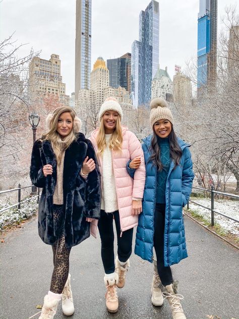 What We Wore: Girls Trip to NYC During Christmas | Strawberry Chic Outfits, Winter Outfits, York, Winter Outfits New York City, Ny Winter Outfits, Nyc Outfits, Nyc Outfit, Winter New York Outfits, Nyc Winter Outfits