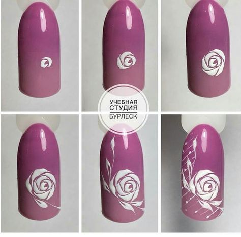 4485.Don't miss out on the latest nail trends! Click link for all the juicy details! #nails #nailtools #nailtrend Nail Art Designs, Flower Nail Art, Uñas Decoradas, Floral Nail Art, Nail Drawing, Nail Art Diy, Rose Nail Art, Rose Nails, Rose Design