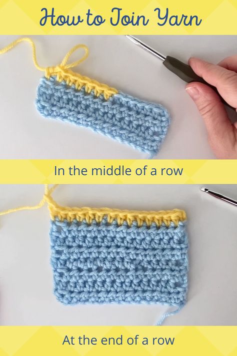 Diy, Crochet, Ideas, Joining Yarn In Crochet, Joining Yarn Crochet, Joining Yarn, Beginning Crochet, Thread Crochet, Beginner Crochet Tutorial