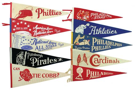 Assorted College Pennants Design, Vintage, Baseball Pennants, Pennant Flag, Pennant, College Pennants, College Flags, Rockford Peaches, Flag