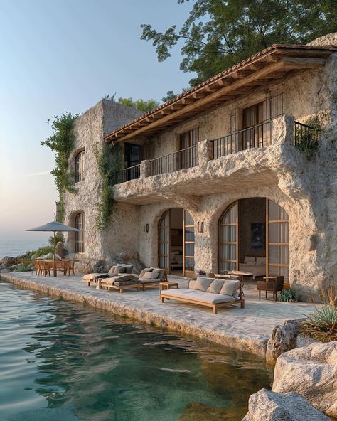 Dream Villa in Crete, Greece. Swipe left! Share your thoughts on this house. Your favorite 1-7? 🤍 Designed by… | Instagram House Design, Villa, Mediterranean Homes, Dream House Plans, House Exterior, Dream House Interior, Dream House Exterior, Dream Home Design, House Inspo