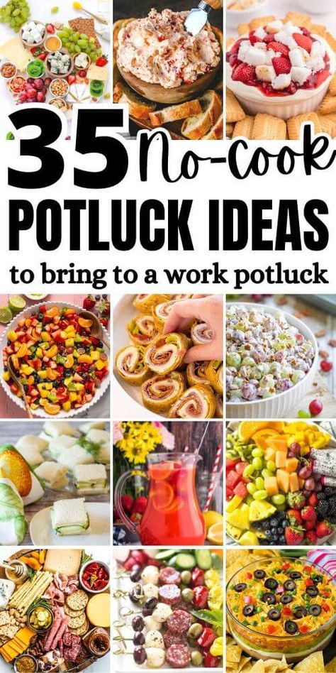 Diy, Last Minute Potluck Ideas, Potluck Ideas For Work, Cold Potluck Dishes For A Crowd, Potluck Ideas Cold, Potluck Themes, Work Potluck Recipes, Potluck Lunch Ideas, Pot Luck Dishes Easy