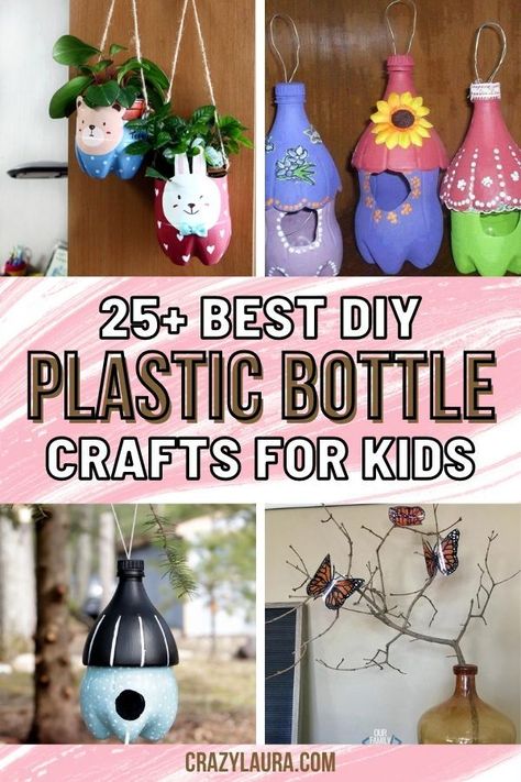 Discover a world of creativity and eco-fun with amazing plastic bottle crafts for kids! Unleash imagination and make recycling a blast! #DIY #Crafts #PlasticBottles #Recycle Ideas, Diy, Art, Recycling, Water Bottle Crafts Diy, Detergent Bottle Crafts, Easy Plastic Bottle Crafts, Paint Recycling, Recycle Water Bottles