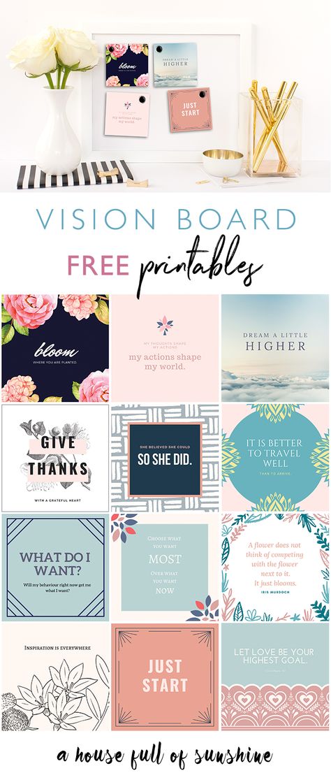 Make sure you grab this gorgeous new set of FREE vision board printables to get your year started right! These pretty designs will motivate you to live your best life every day. via @karenschrav Inspiration, Alternative Health, Coaching, Organisation, Health Remedies, Vision Board Health, Free Vision Board, Creating A Vision Board, Vision Board Examples