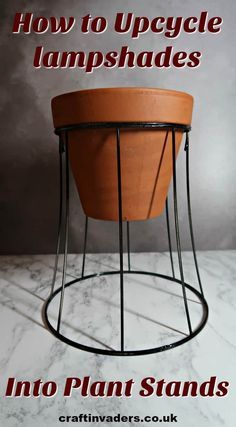 I show you how to upcycle vintage lampshade frames into gorgeous industrial style plant stands that will look fab in any interior. #gardening #houseplants #planthacks #DIY #HomeDecor #Plants #thrifty #upcycle #farmhouse #industrial Outdoor, Lamp Shades, Home Décor, Shaded Garden, Diy Home Décor, Wire Lampshade, Diy Plant Stand, Diy Lampshade, Wood Plant Stand