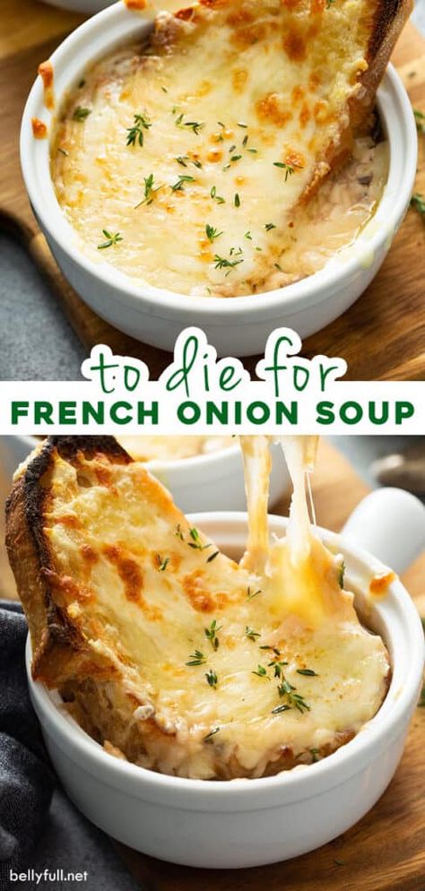 Onion Soup, Soups, Homemade Sausage, Stew Recipes, Homemade French Onion Soup, Soup And Stew, Bread Soup, Soups For Kids, Dinner Sandwiches