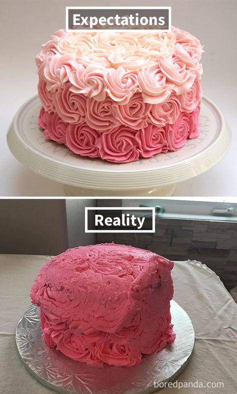 Funny-cake-fails-expectations-reality #fails, Ideas, Cake, Humour, Funny Cake, Cake Fail, Cake Disasters, Epic Cake Fails, Baking Fails