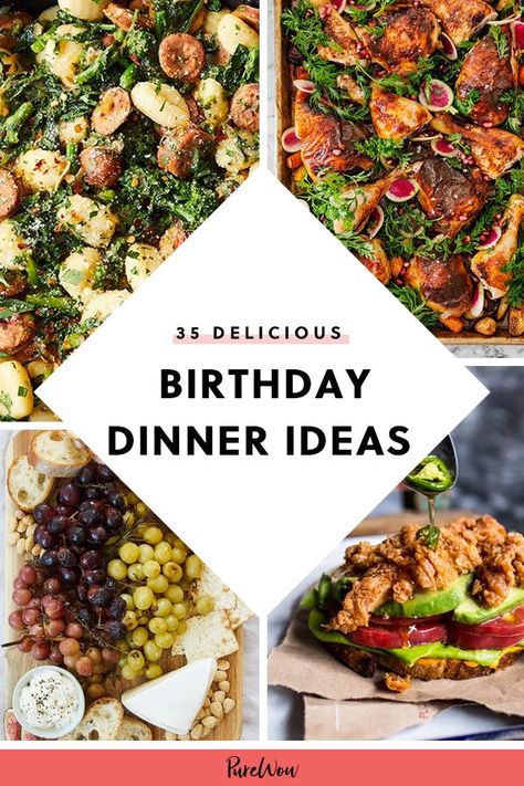 35 Birthday Dinner Ideas Guaranteed to Make Their Day #purewow #entertaining #food #dinner #cooking #recipe #easy #main course #birthday Brunch, Dinner Ideas, Dinner Party Menu, Birthday Dinner Recipes, Dinner Party Recipes, Birthday Dinners, Special Dinner, Entertaining Dinner, Birthday Food