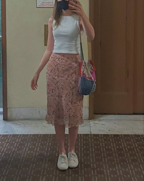 Jeans, Shorts, Outfits, Summer Skirt Outfits, Midi Skirts Summer, Spring Skirts Outfits, Midi Skirt Outfits Summer, Midi Skirt Outfit, Midi Skirt Outfit Aesthetic
