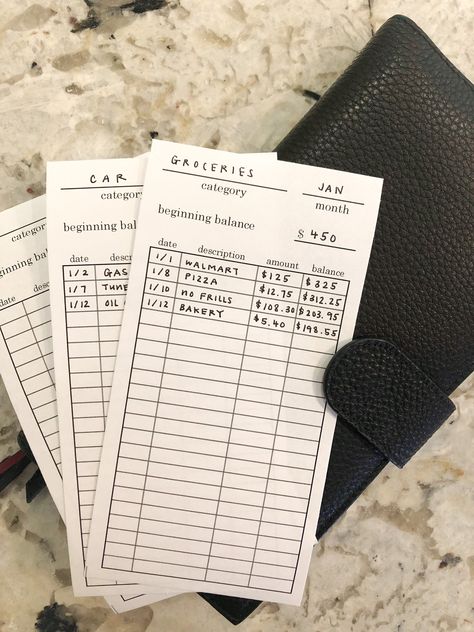 These cash envelope inserts are perfect for those who want to take control of their spending and finances. Perfectly sized to fit in Dave Ramsey's cash envelope system and other cash envelope sizes to easily track your expenses. A personal ring sized insert is also available in the following listing: https://www.etsy.com/ca/listing/887049605/printable-cash-envelope-personal-rings?ref=listing_published_alert Upon purchase, you will instantly receive this digital product which allows you to print Planners, Dave Ramsey, Inspiration, Cash Envelope Budget System, Cash Budget Envelopes, Cash Envelope System, Envelope Budget System, Cash Envelopes, Budget Envelopes