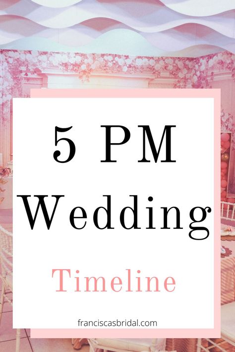 From getting dressed to saying “I Do” under the sunset, here you will find a 5pm wedding day itinerary timeline that will help you to easily plan how you want each hour of your wedding day to go! | Wedding planning checklist | Wedding planning timeline | Wedding planning tips | Wedding timeline | Planning a wedding | Wedding planner checklist | Wedding timeline checklist | Wedding itinerary | Wedding itinerary ideas | 5pm wedding itinerary | Wedding day itinerary | Wedding Checklist Timeline, Wedding Planning Guide, Wedding Planning Checklist Timeline, Wedding Planning Checklist, Wedding Checklists, Wedding Planner Checklist, Wedding Schedule Timeline, Wedding Checklist, Wedding Day Itinerary