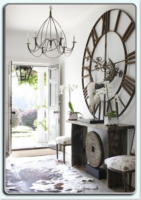 10 Less Traditional Things To Fill Bare Walls | Chris Loves Julia Home Décor, Home, Home Décor Accessories, Foyer Decorating, Rustic Decor, Shabby Chic Homes, White Home Decor, Home Decor, Shabby Chic Interiors