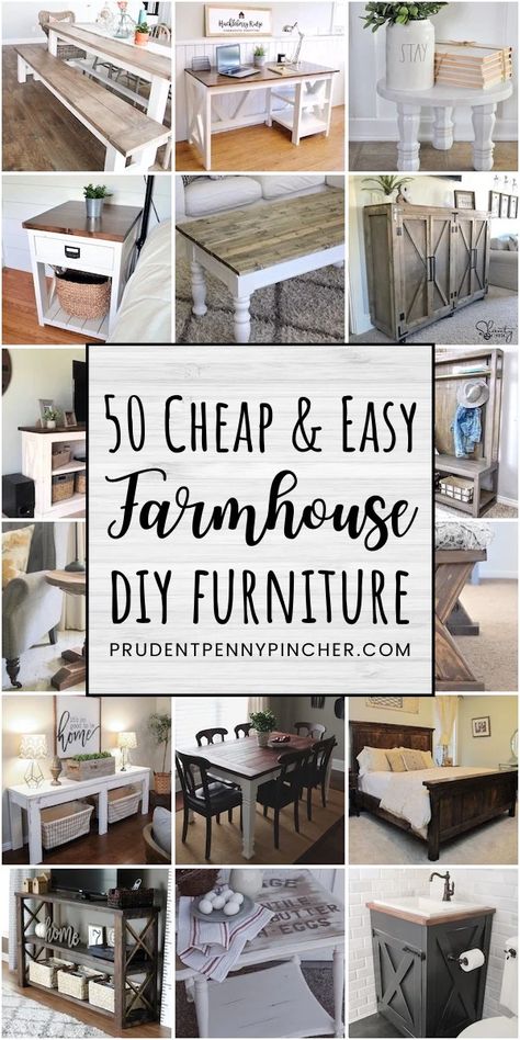 Get the country-chic look for less with these cheap and easy DIY Farmhouse Furniture Ideas. From DIY farmhouse tables to farmhouse benches, there are plenty of DIY ideas for every part of your home including the bedroom, living room, dining room, bathroom and much more! Home Décor, Ikea, Farmhouse Décor, Farmhouse Furniture Diy, Diy Farmhouse Table, Farmhouse Furniture, Diy Farmhouse Decor, Diy Farmhouse Ideas, Diy Living Room Furniture