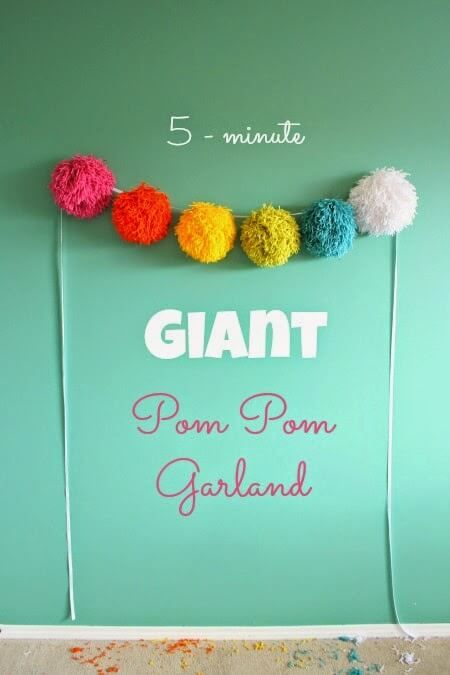The easiest and awesomest DIY party decoration you have ever made. Giant pom pom garlands will be your new go to for every party! #diypartydecorations #diyparty #partydecorations #DIY Diy Crafts, Diy Projects, Diy, Crafts, Diy And Crafts, Crafty, Bricolage Facile, Crafty Craft, Crafts For Kids