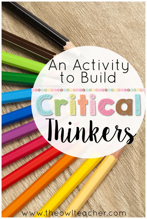 Teach your students to use critical thinking with this activity that is guaranteed to use higher order thinking (HOTS). And BONUS- this strategy is perfect for any elementary content area too! Reading, Engagements, Upper Elementary Resources, Teaching Critical Thinking, Teaching Strategies, Teaching Elementary, Teaching Resources, Teaching Ideas, Critical Thinking Activities