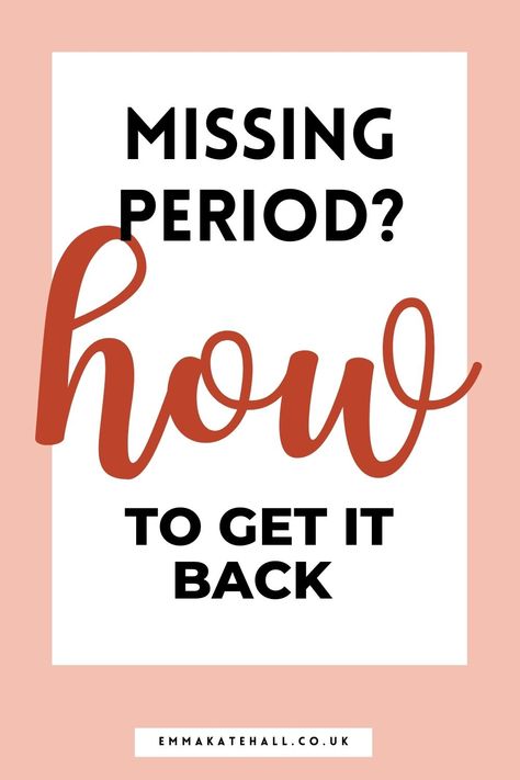 Missing Period? How to Get it Back. Hypothalamic Amenhorrea. Health tips. Women's health. Period health. Menstruation. No period. No period now what. Not pregnant. Missing period. Wellness. Women's wellness. Female health. Health Tips, Health, Hypothalamic Amenorrhea, Health And Wellbeing, Womens Health, Period, Womens Wellness, Lack Of Energy, Wellness