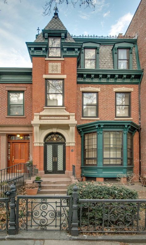 House Design, Townhouse Exterior, Townhouse, House Exterior, Row House, Victorian Townhouse, Victorian Homes, House, Brownstone Homes