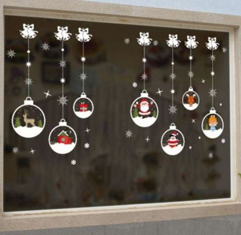 Christmas Decorations, Decoration, Christmas Window Stickers, Christmas Window Decorations, Christmas Window, Christmas Bathroom Decor, Christmas Snowman, Window Stickers, Window Decor