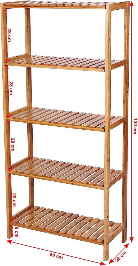 Kitchen Rack, Rack Shelf, Diy Shoe Rack Ideas, Diy Rack, Rack Design, Diy Wooden Shelves, Wood Shoe Rack, Wooden Bathroom Shelves, Bamboo Shelf