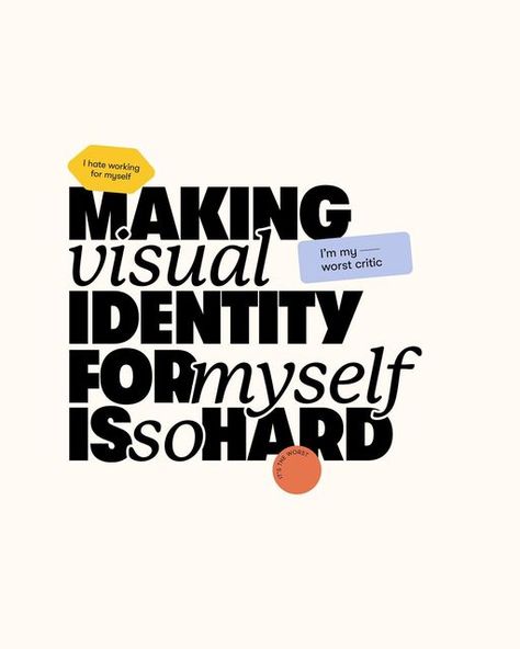 Klaudia ✶ Design + Branding on Instagram: "It really is. 👀 But maybe making a website for myself is even worse. #graphicdesign #designquotes #brandidentity #posterdesign #typedesign #typegang #stickerdesign #inspirationalquote #selfidentity" Typography Poster, Graphic Design, Design, Web Design, Typography, Graphic Design Posters, Typography Inspiration, Graphic Design Inspiration, Design Quotes