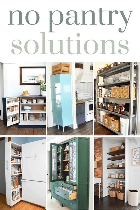 Transform your kitchen storage game with these brilliant DIY pantry alternatives solutions! From repurposed cabinets to space-saving shelving ideas, these creative hacks will help you conquer kitchen chaos. Get inspired and create a functional and fabulous pantry that's perfect for your home, even if you don't have a dedicated pantry cabinet! Home Décor, Home Office, Design, Decoration, Studio, Layout, Pantry Storage Cabinet, Pantry Hacks, Kitchen Organization Pantry