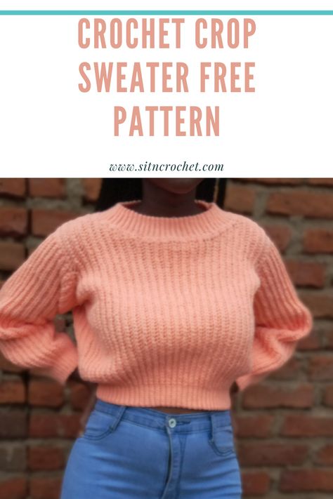 Finally we have this crochet crop sweater pattern available for absolute FREE!! check it out and see how best you can spice up that wardrobe this coming year Amigurumi Patterns, Tops, Cardigans, Jumpers, Crochet, Crochet Crop Top Pattern Free, Crochet Crop Top Pattern, Crochet Sweater Pattern Free, Crochet Sweater Dress