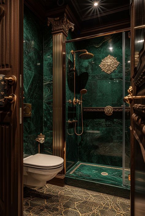 Art Deco bathroom decorated with stylish ideas that merge modern functionality with 1920s glamour Interior, Design, Dekorasyon, Bad, Beautiful Bathrooms, Deko, Deco, Victorian Bathroom, Interieur