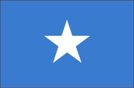 The flag of Somalia was officially adopted on October 12, 1954. The blue field is the same shade used by the United Nations.           The five-pointed white "Star of Unity" is symbolic of the Somali race found in Djibouti, Ethiopia, Kenya and the former associated British and Italian colonies. Hennas, Africa, Somali Flag, Djibouti Flag, Somalia Flag, Horn Of Africa, Good Morning Flowers Gif, Djibouti, Flowers Gif