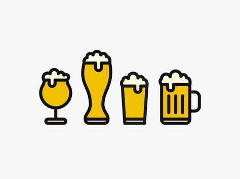 Beer Icon Set Design by Nils Helmersson Logos, Illustrators, Doodle, Beer, Beer Icon, Beer Logo, Beer Graphic, Beer Design, Beer Art