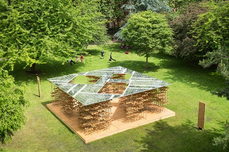 five line projects installs interactive pinwheel pavilion in london's museum gardens  www.designboom.com Architecture, Design, Wanderlust, Outdoor, Pavilion, Exterior, London, Pop, Landscape Architecture