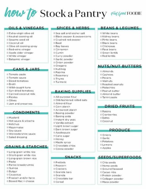 How to Stock a Pantry - FeelGoodFoodie Organisation, Larder, Meal Planning, Pantry Staples, Pantry List, Pantry Essentials, Pantry Items, Pantry, Food Pantry