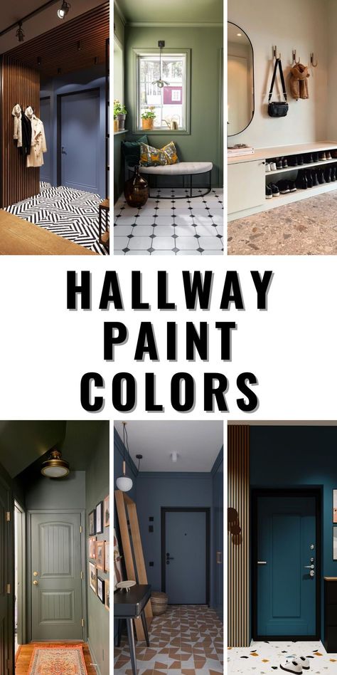 Embrace the beauty of light and neutral tones with the best hallway paint colors 2024. These shades are perfect for creating a tranquil atmosphere in narrow hallways and small living rooms. Pair these colors with board and batten or wood trim for a sophisticated, modern farmhouse look. Modern Farmhouse, Dark Hallway Paint Colors, Hallway Paint Colors, Hallway Wall Colors, Hallway Paint, Hallway Decorating Colours, Hallway Makeover, Board And Batten Hallway, Upstairs Hallway Decorating