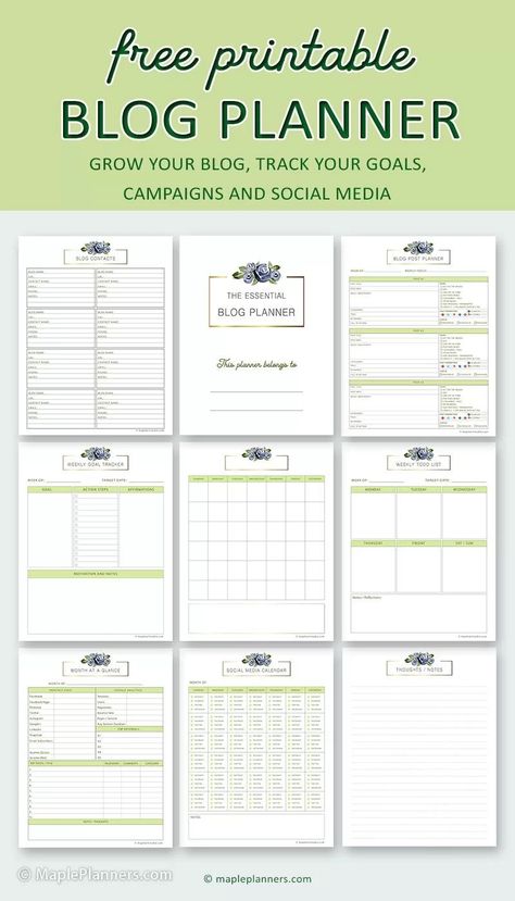 Planners, Ideas, Planner Pages, Blog Planner Printable, Monthly Planner Printable, Planner Binder, Printable Planner Pages, Planner, Printable Planner